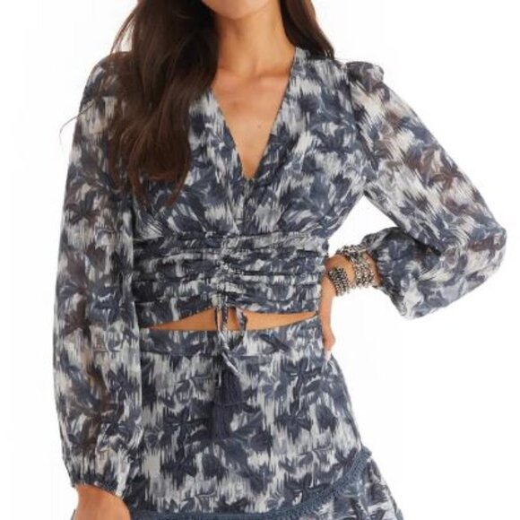 Allison New York Parker Blouse Charcoal Grey Small - Picture 10 of 10